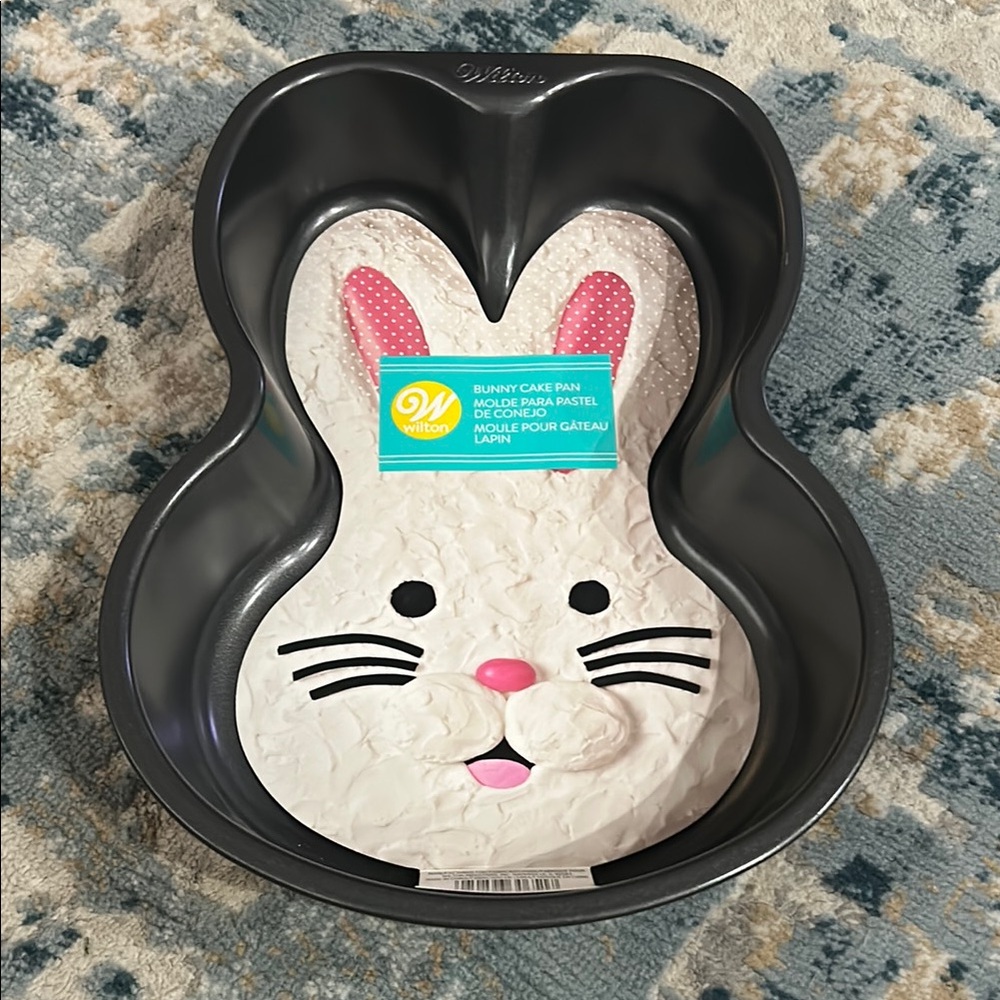 Wilton Pink and Gray Bunny Cake Mold